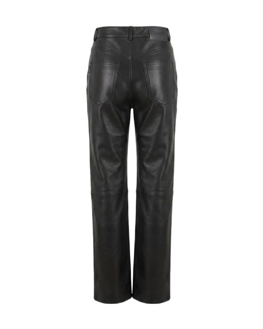 Haikure Gray Winny Silky Leather Pants