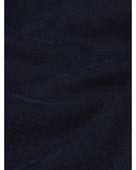 FRAME Blue High-Waisted Straight-Leg Jeans