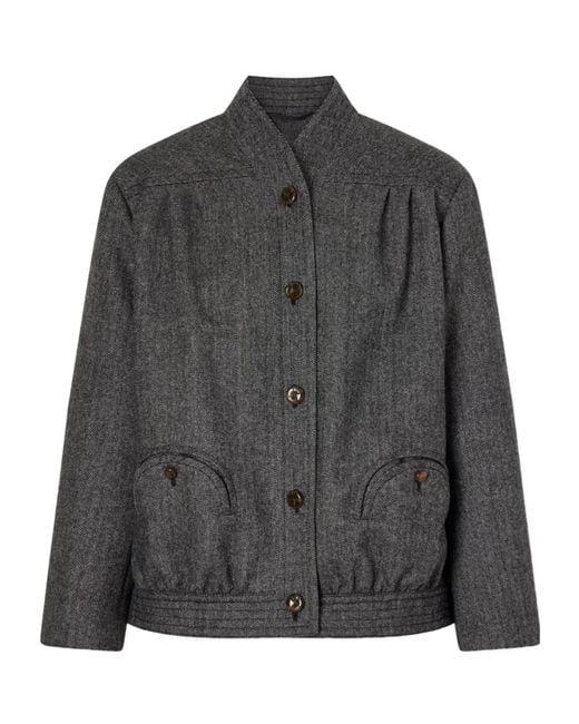 Blazé Milano Gray Coiba Virgin Wool-Blend Jacket