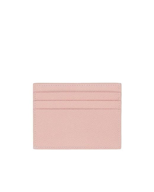 Thom Browne Pink Pebble-Grain Leather Card Holder