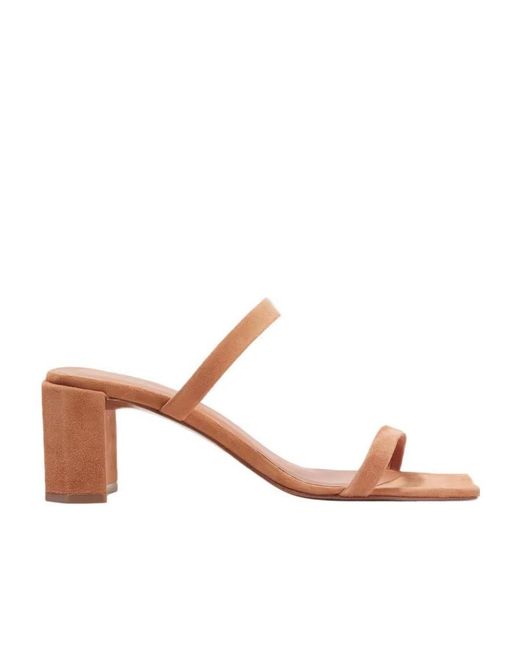 By Far Pink Tanya Square Toe Sandals