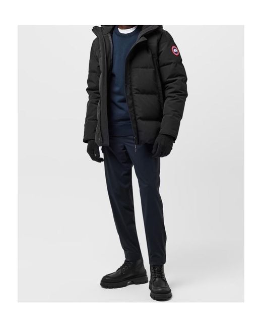 Canada Goose Black Logo Patch Parka Down Jacket for men