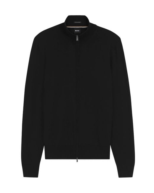 Boss Black Zip-Up Sweater for men