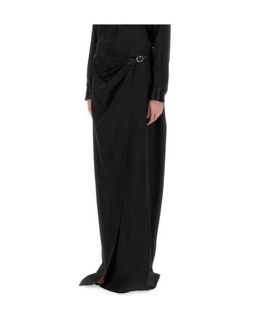 Tom Ford Black Belted Waist Maxi Skirt