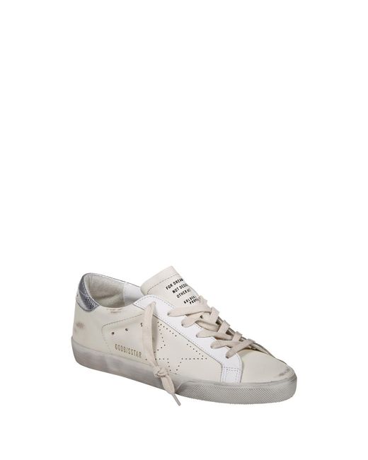 Golden Goose Deluxe Brand White Super Star Lace-Up Sneakers