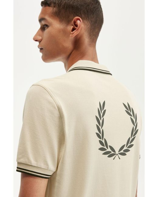 Fred Perry Natural Logo-Embroidered Cotton Polo Shirt for men