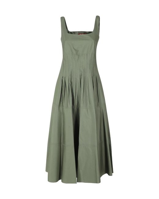 Max Mara Green Studio Feltre Structured Bodice Midi Dress