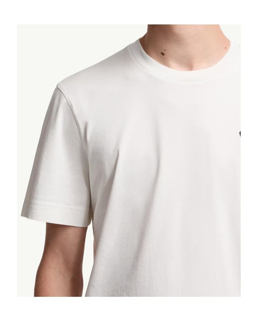 Moncler White Logo Cotton T-Shirt for men