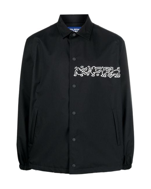 Junya Watanabe Black Printed Shirt-Style Casual Jacket for men