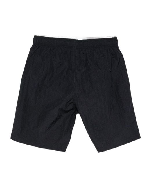 Emporio Armani Blue Logo-Print Drawstring Swim Shorts for men