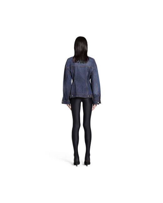 Balenciaga Blue Collared Button-Up Denim Jacket