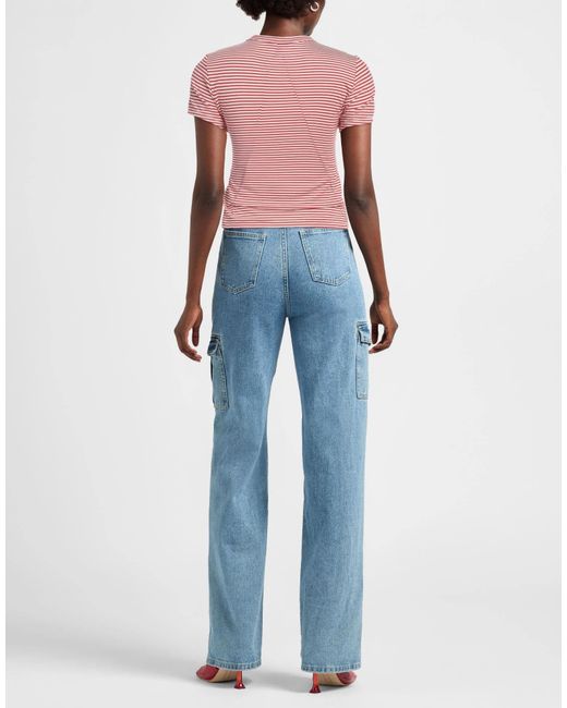 Rag & Bone Pink Striped Print Short-Sleeve T-Shirt