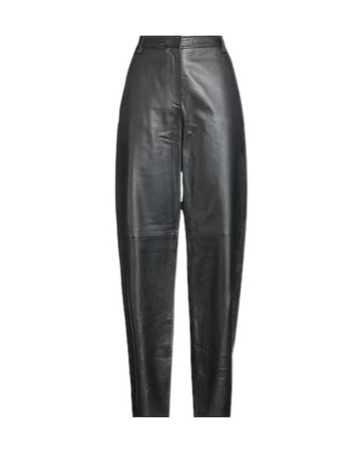 Max Mara Gray Minimal Straight-Leg Pants