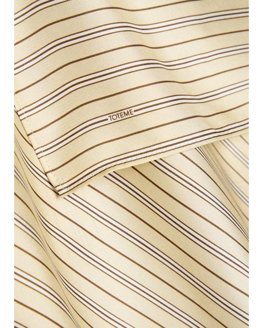 Totême  Natural Striped Silk Scarf