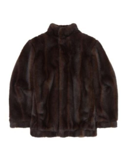 MM6 by Maison Margiela Brown Faux Fur Jacket