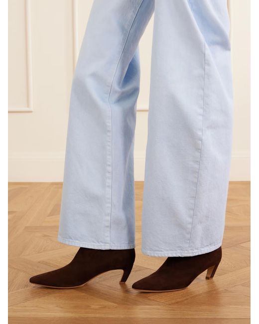 Gabriela Hearst Brown Pointed-Toe Ankle Boots
