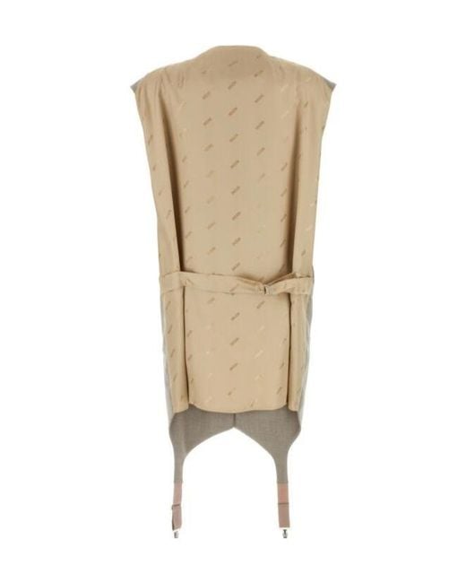Moschino Green Single-Breasted Oversized Vest
