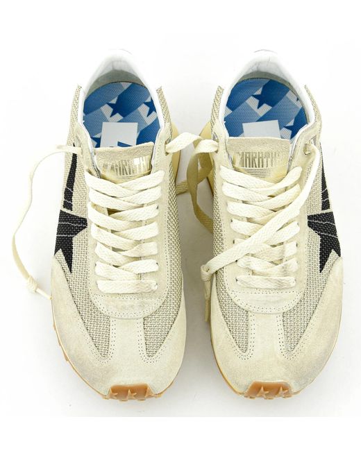 Golden Goose Deluxe Brand Metallic Running Marathon Lace-Up Sneakers