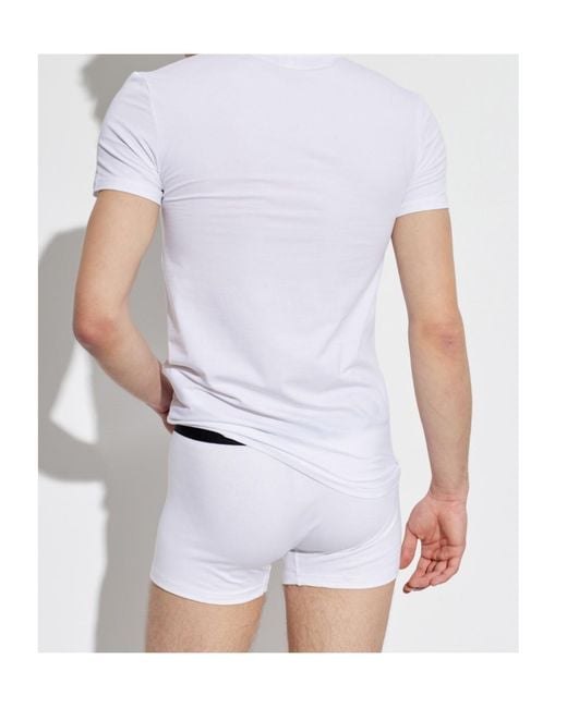 MM6 by Maison Margiela White Short-Sleeve T-Shirt for men