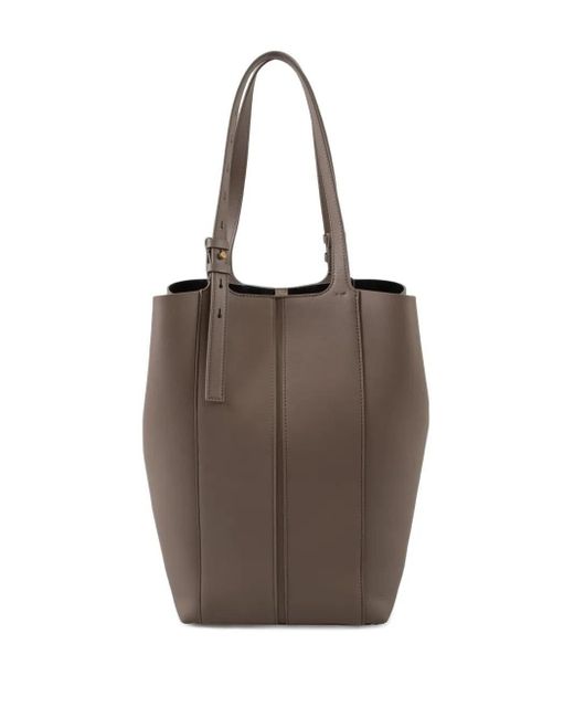 Golden Goose Deluxe Brand Brown Hook Studs Embellished Tote Bag