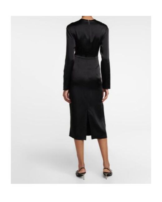 Christopher Kane Black Cutout Embellished Midi Dress
