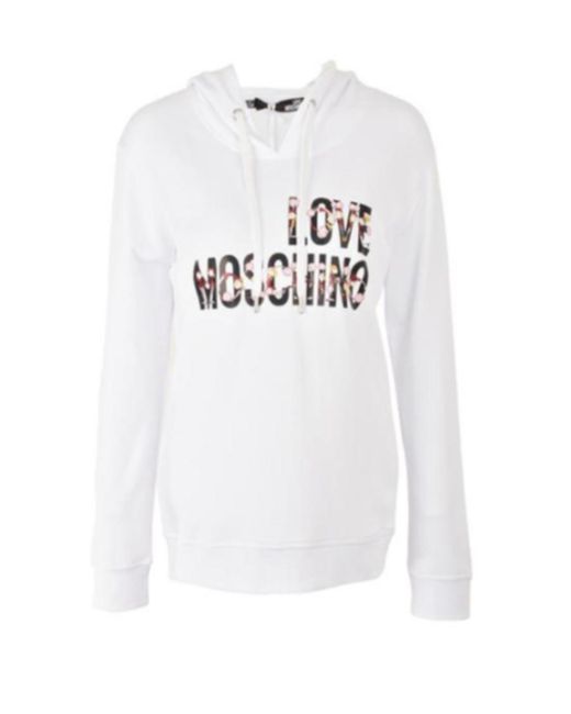 Moschino White Cartoon Letter Printed Sweater