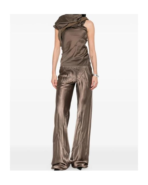 Entire studios Brown Draft Draped Sleeveless Top