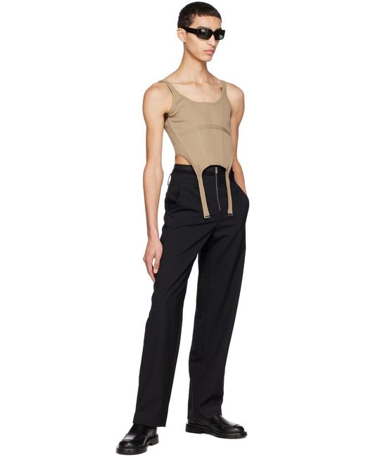 Dion Lee Natural Ribbed Combat Corset for men