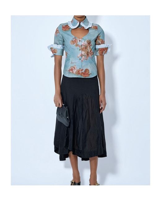Vivienne Westwood Blue Toulouse Frill Shirt