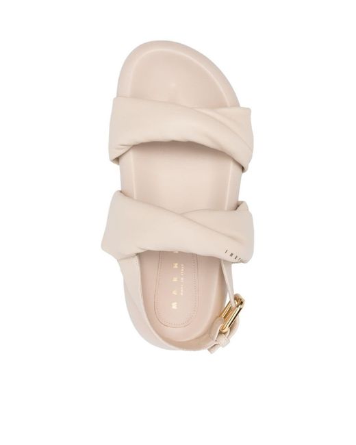 Marni White Bubble Twisted Open-Toe Sandals