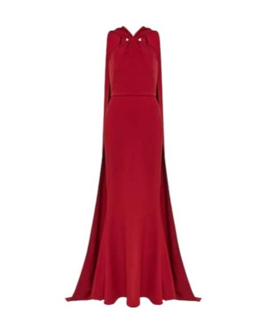 Safiyaa Red Backless Dress