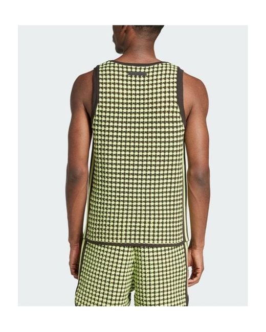 Adidas by Wales Bonner Green X Wales Bonner Crochet-Knit Tank Top for men