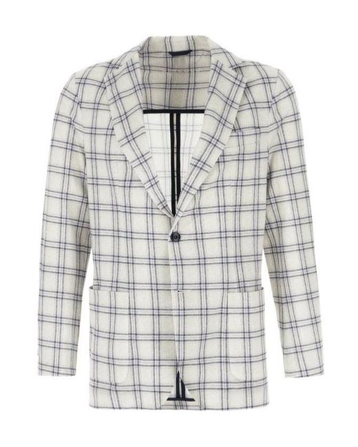 Circolo 1901 Gray Embroidered Blazer for men
