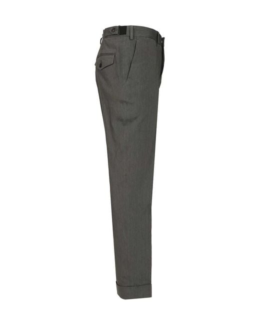 Dries Van Noten Gray Philip Cuffed Tailored Pants for men