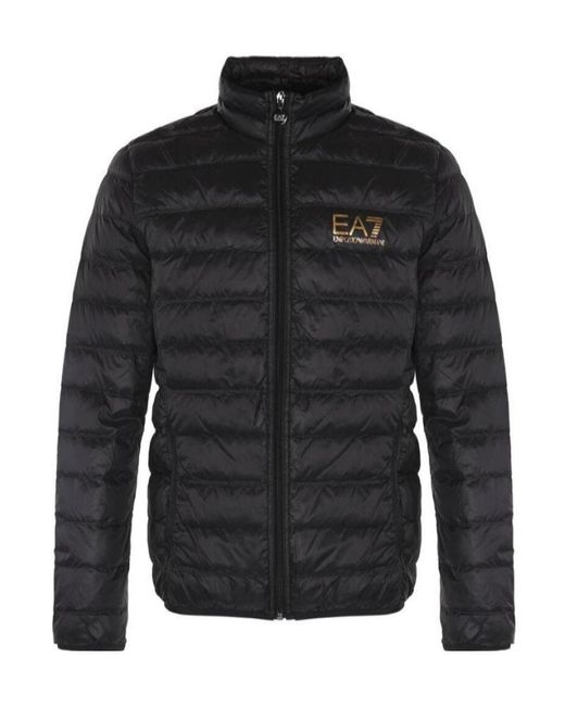 EA7 Blue Zipped Padded Jacket for men