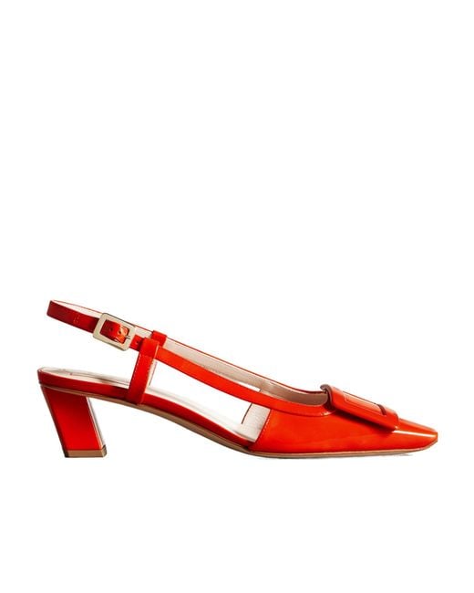 Roger Vivier Red Belle Vivier High-Heeled Sandals