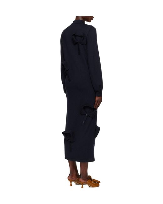 Moschino Blue Knitted Virgin Wool Dress