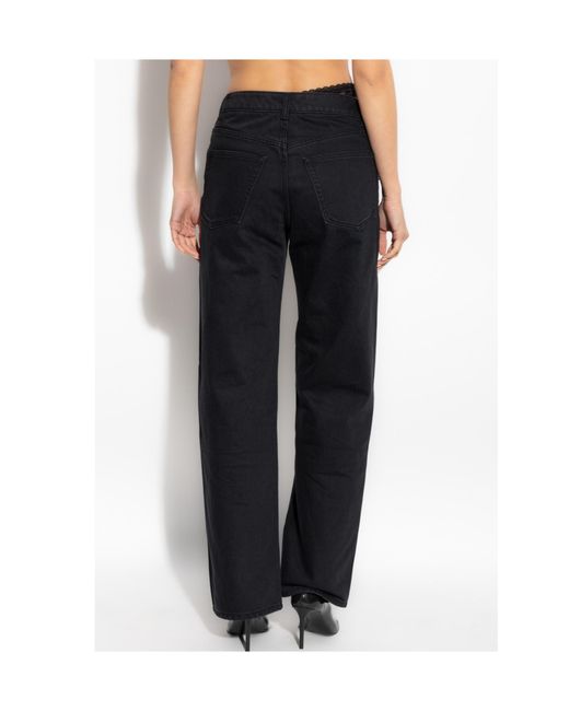 Alexander Wang Black Dip Side Lace Undie Jeans
