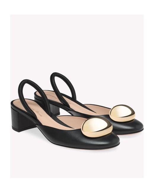 Gianvito Rossi Metallic Sphera 45 High-Heeled Sandals