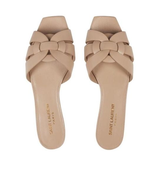 Saint Laurent Multicolor Logo Square Topless Flat Slippers