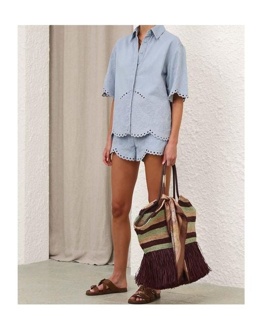 Zimmermann Blue Denim Shirt "Daylight"
