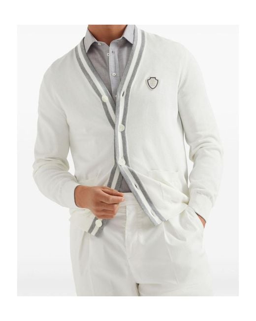 Brunello Cucinelli White Knitwear for men
