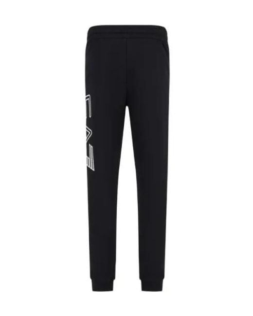 EA7 Black Drawstring Sweatpants for men