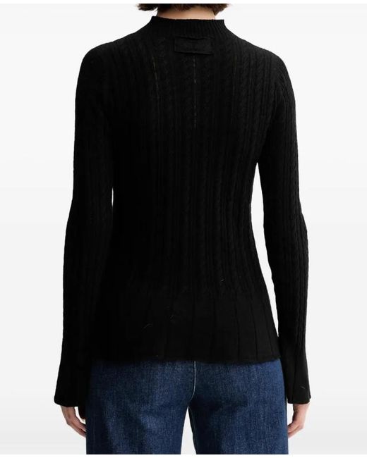 Twinset Black Cable-Knit Jumper