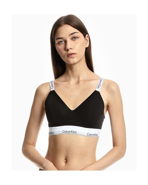 Calvin Klein Black Cotton Light-Lined Bra