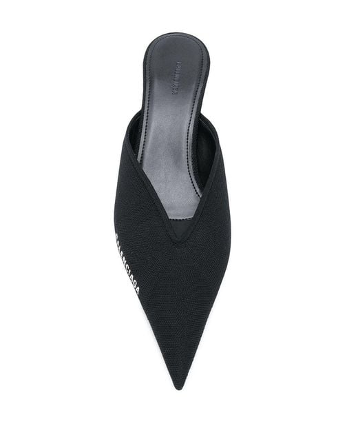 Balenciaga Black Pointed Muller Shoes