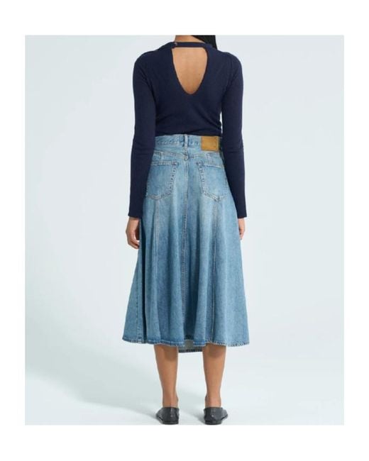Haikure Blue Mid Serenity Denim Skirt