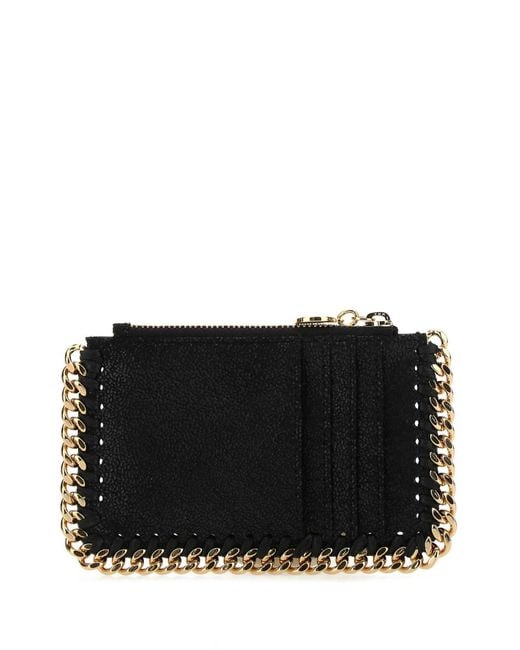 Stella McCartney Black Falabella Zipped Cardholder
