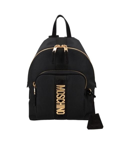 Moschino Black Cordura Medium Backpack