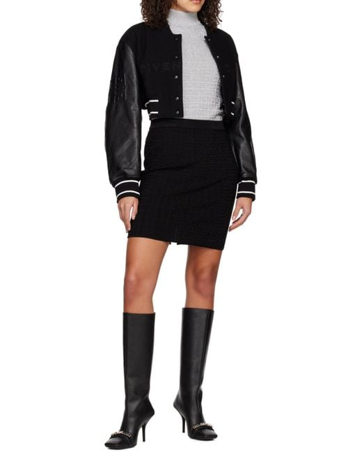 Givenchy Black 4G Motif Knitted Skirt